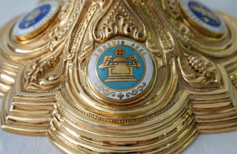 Solid silver gilt antique French Gothic Chalice.